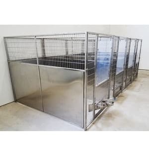 Lelong.my Stainless Steel Pet Dog Cage Crate