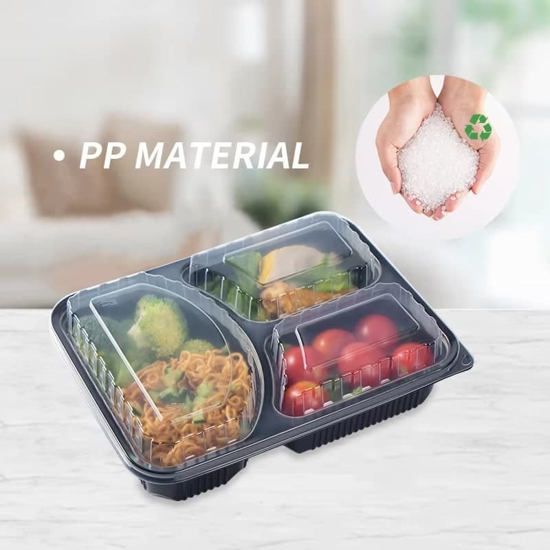 3 compartment disposable food containers