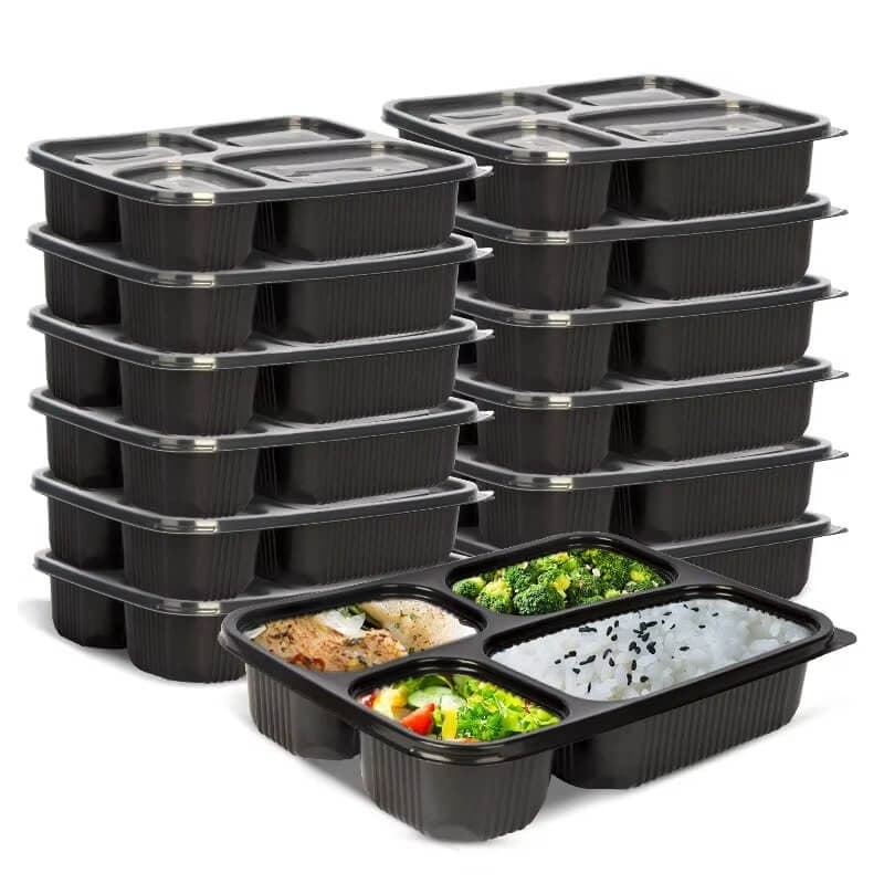 4 compartment disposable food containers